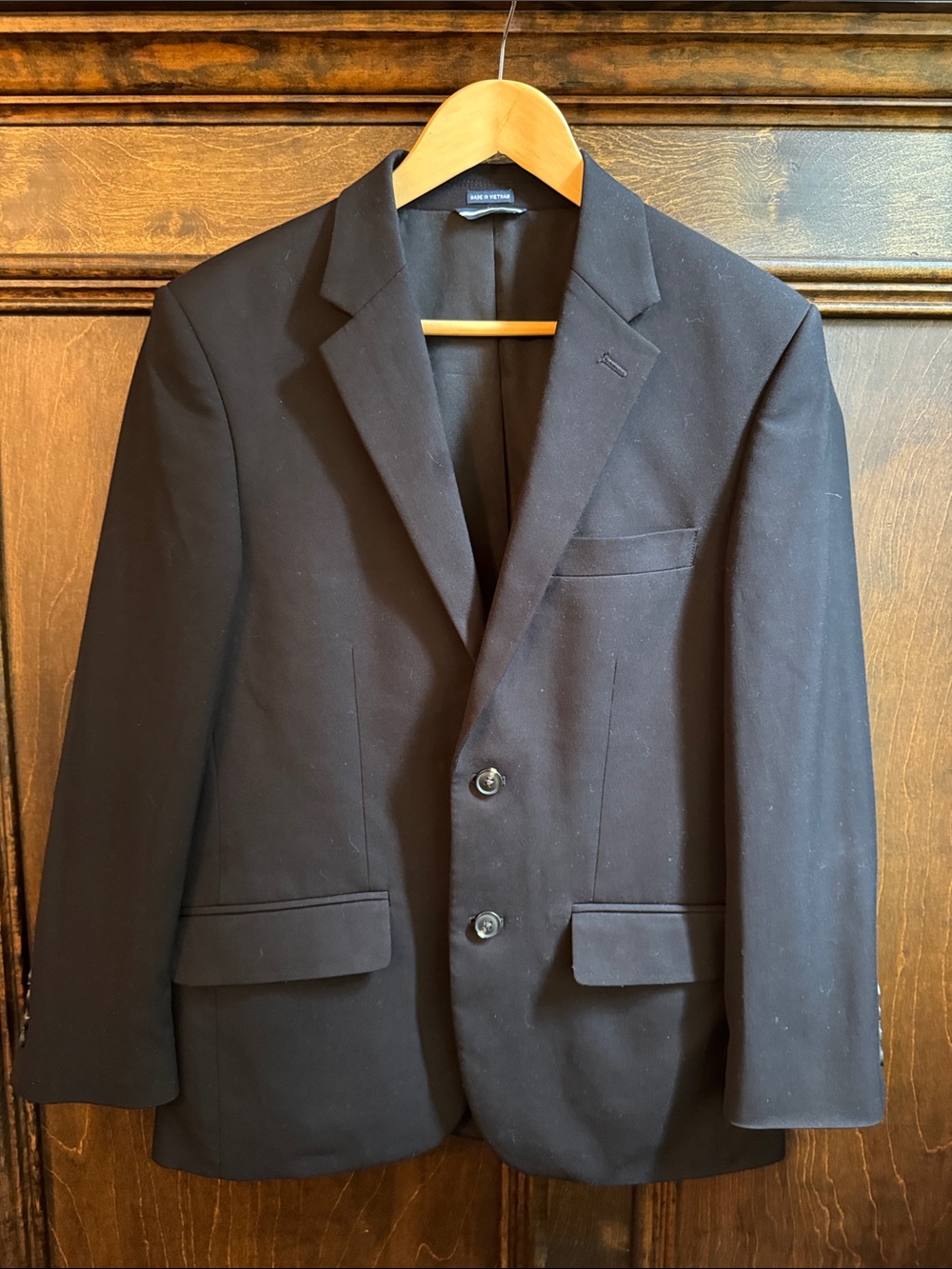 Saddlebred Motion Stretch Black Men's Classic Single-Breasted Suit Jacket